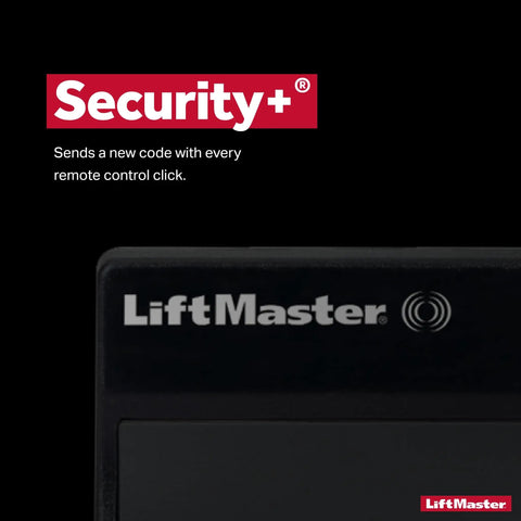 LiftMaster remote with Security Plus Logo, part of Security Plus 1 Button Garage Door Opener And Gate Remote Control Pack Of 2 Universal