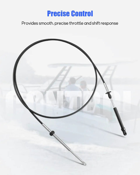 2 Pack Remote Control Cable For Johnson Evinrude BRP OMC Outboard Engine Throttle Shift Replacement 0173111 stainless steel
