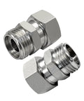 304 Stainless Steel Garden Hose Swivel Connector 360 Degree Three Quarter GHT Male To Female Adapter Joint Anti Twisting Kink Pack Of 2 Durable Lead Free Corrosion Resistant Fittings, pair