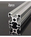 Top Shelf 30By30 CNC Aluminum Extrusion Profile Pair Smooth Linear Rail Mount For 3D Printers And Laser Cutters, silver anodized finish.
