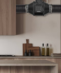 4 Inch Auto Duct Booster Fan With Differential Pressure Switch installed in kitchen ventilation system