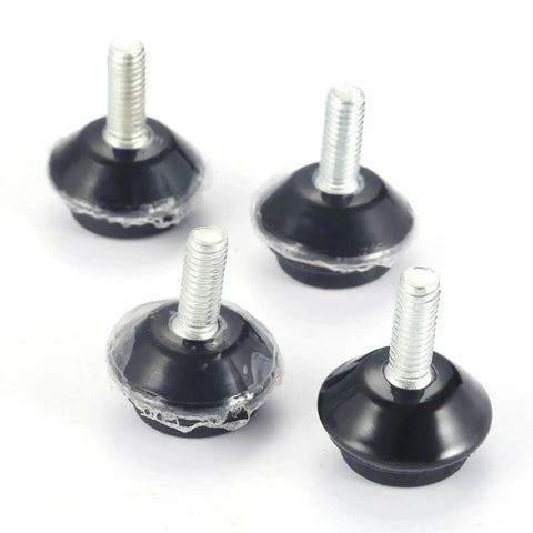 16 Pack Adjustable Furniture Leveling Feet, Tough as Nails Metal Levelers, M6 x 15mm Threaded Screws, Silver view