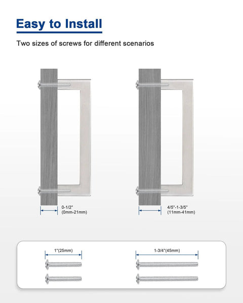 Installation guide for Five Inch Stainless Steel Cabinet Handles 10 Pack Brushed Nickel Modern Kitchen Cupboard Pulls.