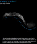X Wing Pro Freediving Fins For Spearfishing And Free Diving, Medium Hard Elastomer Blade shown with Double Wave Flex design.