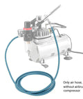 Six Foot Nylon Braided Air Hose With One Eighth Inch To One Quarter Inch Adapter For Iwata Master Devilbiss And Other Airbrushes