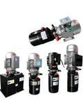Heavy Duty 380V Hydraulic Power Unit Electric Stacker Lift Cylinder Oil Pump Silver Accessory with multiple configurations.
