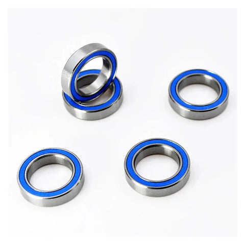 Rubber Sealed Miniature Ball Bearings Kit For RC Cars With Dope Range Of Sizes 2x6x3 5x10x4 5x8x2.5 4x10x4 5x11x4 6x12x4 12x18x4mm High Precision ABEC Bearings For Smooth Quiet Spins, blue-sealed chrome steel bearings