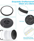 Exploded view showing components of Two Pack LED Flush Mount Ceiling Lights 12 Inch 24W Ultra Bright Flat Black Modern Fixture