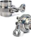Heavy Duty 2 Inch Tri Clamp Sanitary Pipe Fittings Set In Stainless Steel 304 With Weld Ferrules Wing Nuts And Gasket Adjustable Clamp For Easy Tightening And Reliable Sealing