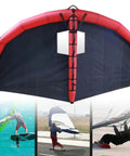 Inflatable Surf Wing For Kitesurfing And Windsurfing Dope Handheld Surf Sail With Window 6 Square Meters in action