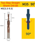 Two-step straight shank drill bit, M35 HSS-Co cobalt, 5.5–9.5 mm, 85 mm long, Amazon brand.