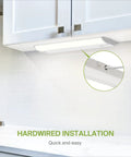 Under Cabinet LED Lighting Kit 18 Inch 8W 715 Lumens Dimmable Hardwired 4 Pack With 3000K Soft White 4000K Cool White 5000K Daylight installed