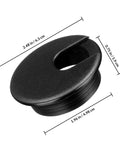 Sturdy Round Plastic Cable Grommet Kit With Easy Tool-Free Installation Covers Desk Cord Holes For Home And Office Cable Management Wear Resistant 10 Pack, black 2.48 in