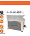 Hualuck 6L Digital Ultrasonic Cleaner With Heat And Timer, Stainless Steel Tank for efficient cleaning of auto parts.