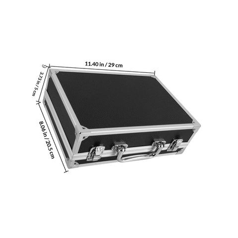 Portable Aluminum Toolbox With Lock Sleek Rigid Case For Small Tools Hardware Gear, 11.40x8.06x3.15 in, durable storage.