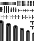 Get Your Car Running Smooth With This Slick 70 Piece Vacuum Line Kit Featuring Super Durable 5 Foot Silicone Hoses And 64 Secure Connectors In Multiple Sizes For Any Vehicle Piping System You Need To Fix Up Today 70-piece black silicone vacuum hose kit with assorted connectors