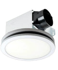 Delta Integrity 100 CFM Exhaust Bath Fan With LED Edge-Lit Panel Light, ultra quiet operation, energy efficient ceiling mount motor