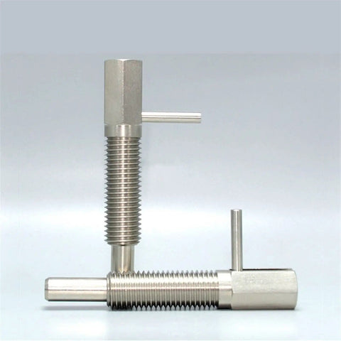 Heavy Duty Screw In Indexing Plunger With Rock Solid M12 Thread And Slick Pin Action For Cnc Clamping and Jig Work, Stainless Steel Construction.