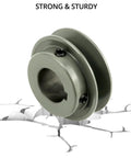 Beefy Double Groove 2.5 Inch V Belt Pulley With 1 Inch Bore Fixed Bore And One Quarter Inch Keyway Cast Iron 2 Groove Sheave 2AK251