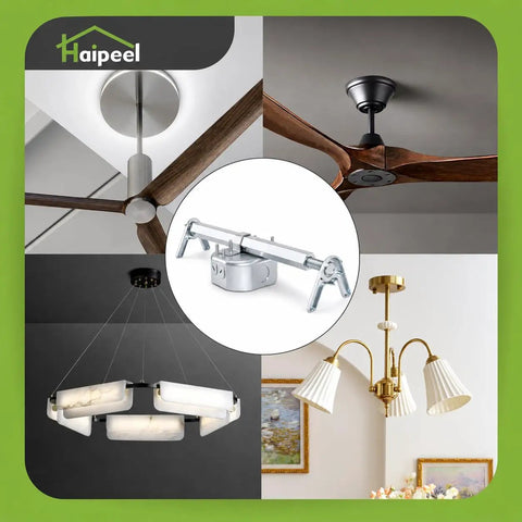 Heavy Duty Ceiling Fan Mounting Bracket With Adjustable Telescoping Brace Fits 13 To 24 Inch Reach And One And A Half Inch Fan Box UL Listed