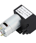 Micro Dc Vacuum Pump Air Trap Device With Killer Suction Low Noise Heavy Duty Shop Grade Workhorse That Is Solid As A Rock Premium Plastic Shell stable flow control shown from side view.