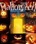 LED Flame Lights With Remote Control And USB Rechargeable Battery Four Modes Dimmable Night Light for Halloween decor
