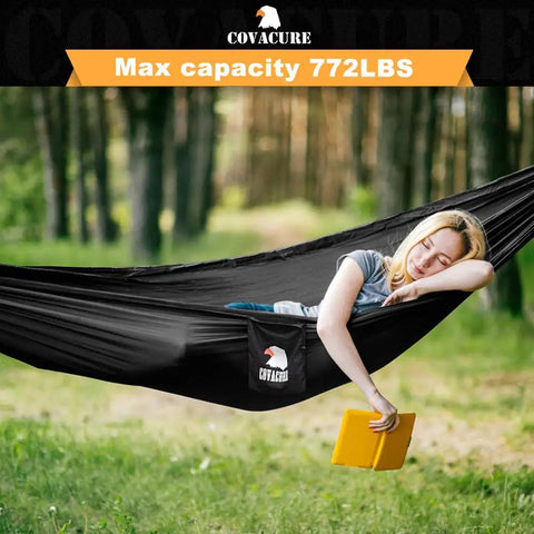 Double Camping Hammock With Ultra Strong Straps And Aluminum Stakes Lightweight Portable Hammock That Holds Up To 772 Lbs outdoors