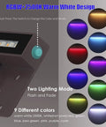 RGBCW LED Hardscape Lights 4W 12V Low Voltage Outdoor Landscape Lighting 7 Inch IP65 Waterproof Wall Lights for Path Deck and Steps Color Changing with 9 Colors and 2 Effects UL Listed 4 Pack showing color modes