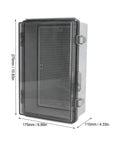 Big Abs Plastic Electrical Junction Box 175x275x110mm Waterproof Ip67 Enclosure showing side view with dimensions