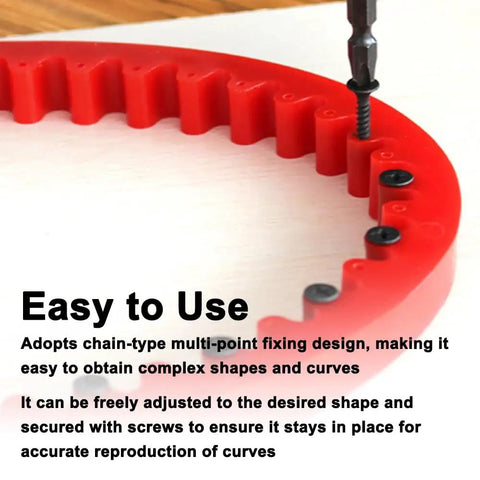 Dead Nuts Reliable 78 Inch Flexible Curve Template For Woodworking and Profiling with adjustable multi-point fixing design.