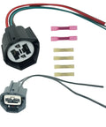 Two Pack Cooling Fan Relay Harness Connector Pigtail Kit For Ford F150 Focus Fusion Mustang Escape Taurus Lincoln MKZ MKX Mercury Milan Replacement 9U2Z14S411LB WPT1361, two wire harness connectors with crimp terminals