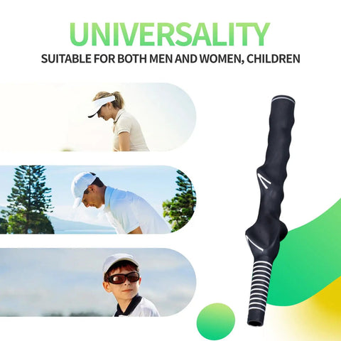 Right Hand Golf Training Grip For Beginners - suitable for men and women, black rubber material with contour for hand position.