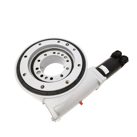 Heavy Duty Slewing Drive With Precision Worm Gear Reducer And Rock Solid Self Locking Turntable Bearings For Seamless Full Circle Rotation