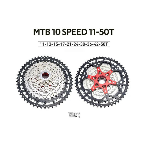 Ten Speed MTB Groupset Kit With Eleven To Fifty Teeth Cassette Ten Speed Chain One By Ten Speed Rear Derailleur And Shifter