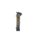 Spartan Precision Javelin Bipod Carrier Tan for Standard and Long Pro Hunt Tac Gear with belt mount, front view