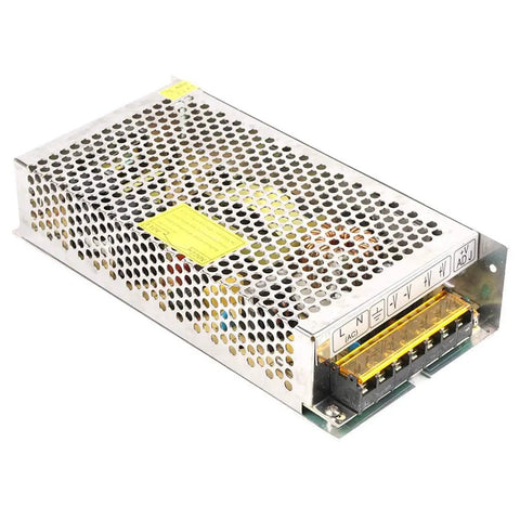 12V 15A LED Strip Power Supply AC 100V-240V To DC12V 180W Switching Converter Adapter Indoor Use Plug And Play With Surge Protection For LED Lighting Display Surveillance 3D Printer Electronics, perforated metal case