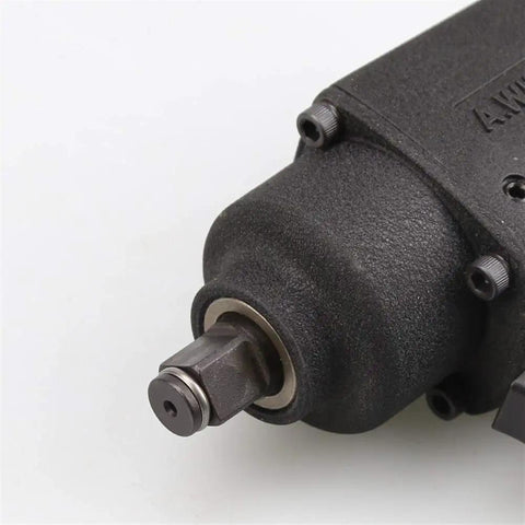 Close-up of 1/2 Inch Pneumatic Impact Wrench With Industrial Grade Air Muscle and Three Speed Forward Reverse Settings.