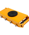 Dollate 26400 Lbs Heavy Duty Machine Skates 12 Ton Capacity Industrial Dolly Plates, yellow steel design for heavy machinery moving.