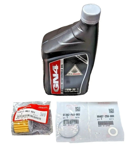 Honda Grom Monkey And Super Cub 125 Oil Change Kit For 2022 To 2025 With 1 Quart 10W30 GN4 Motorcycle Oil, OEM Oil Filter