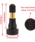 Front view of TR600HP high-pressure valve stems, brass and rubber snap-in tire valve, 100-pack Amazon