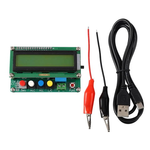 High Precision Digital Inductance Capacitance Meter And Multimeter with USB and alligator clips for electronics use