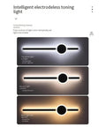 JGSYD Led Dimmable Wall Lamp with Remote Control Wall Lights 2700K-6500K Indoor Long Strip Wall Sconce showcasing color temperature settings.