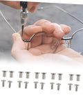 Person using Eyeglasses Repair Kit With Replacement Screws And Screwdriver For Sunglasses And Glasses Quick DIY Fix Toolkit