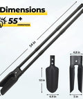 Heavy Duty Post Hole Digger With 55 Inch Handle And Dual Sharp Blades For Digging Weeding Cultivating And Soil Plugging Manual Garden Shovel