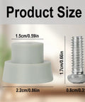 12 Pack Door Stop Rubber Tips Heavy Duty Replacement Set For Kickdown And Drop Down Doors Ribbed Rubber Foot Protectors