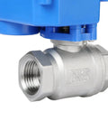 Motorized 1/2 Inch Ball Valve With Full Port 304 Stainless Steel, NSF Certified Drinking Water Safe, NPT Threads
