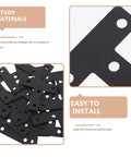 Black Stainless Steel T Shape Flat Angle Brackets With Countersunk Screw Holes for DIY furniture reinforcement