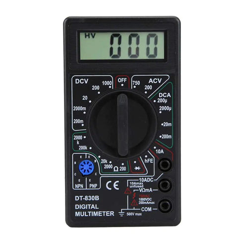 Portable Digital Multimeter with LCD Display for DIYers and Pros, Measures AC DC Voltage, Current, Resistance, Continuity, and Diode Test