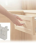 Drawer Slide Socket Replacement For 471029 And 471037 Systems shown in cabinet repair setup