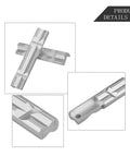 V-Type Aluminum Alloy Vise Jaws for CNC Milling, magnetic workholding fixture shown in three detailed views for precision milling